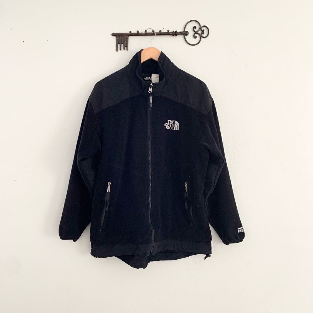 The North Face zip up men’s large black fleece Gore Windstopper